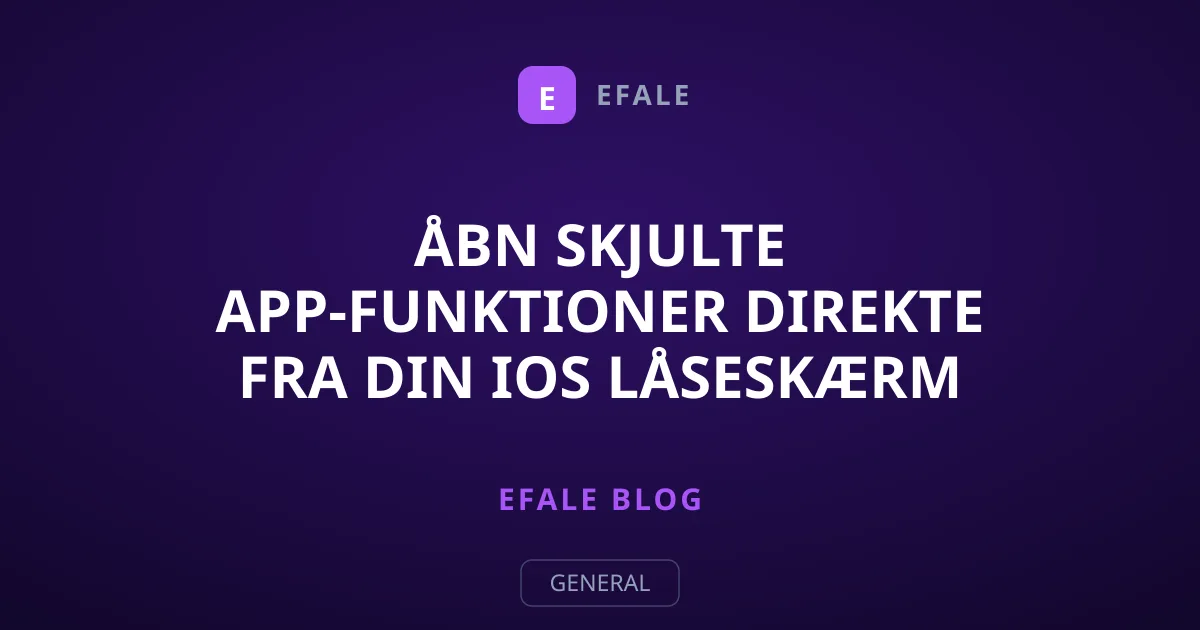 Åbn skjulte app-funktioner direkte fra din iOS låseskærm